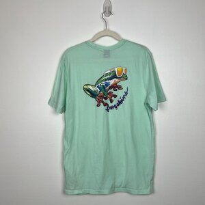 OAKLEY Mens Jupiter Frog Sz Med T-Shirt Green Casual Tee Top Shirts Beachcore